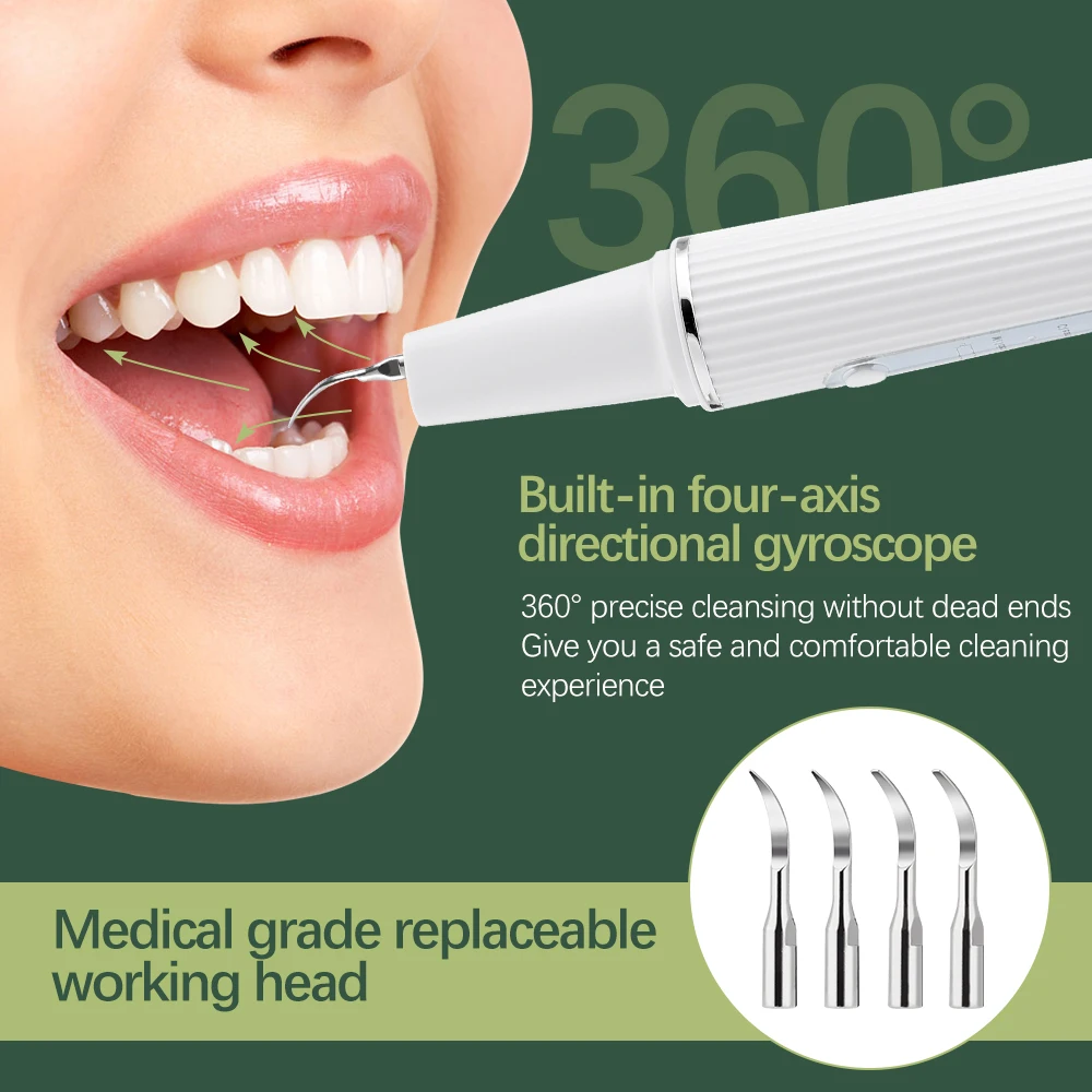 Portable Oral Irrigator Ultrasonic Calculus Remover Electric Teeth Whitening Dental Scaler Plaque Stains Tartar Home Oral Care
