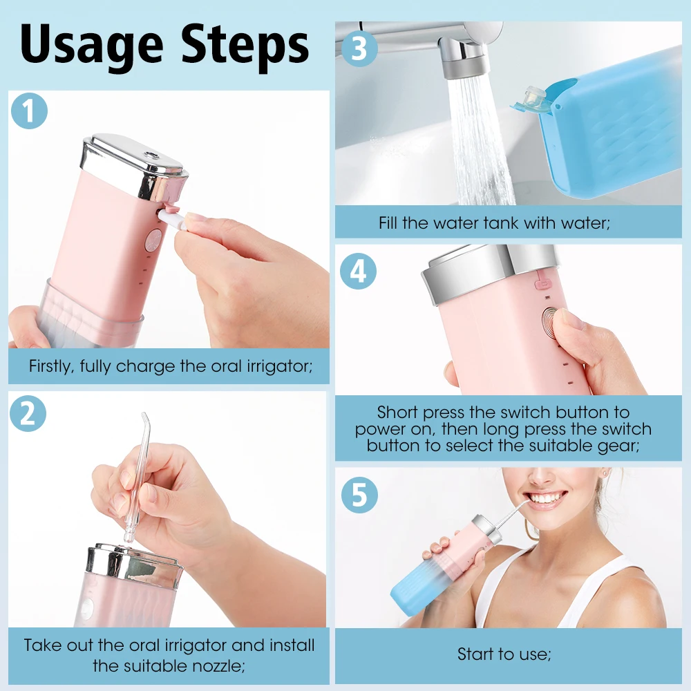 Portable Oral Irrigator Ultrasonic Calculus Remover Electric Teeth Whitening Dental Scaler Plaque Stains Tartar Home Oral Care