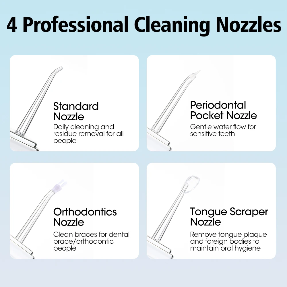 Portable Oral Irrigator Ultrasonic Calculus Remover Electric Teeth Whitening Dental Scaler Plaque Stains Tartar Home Oral Care