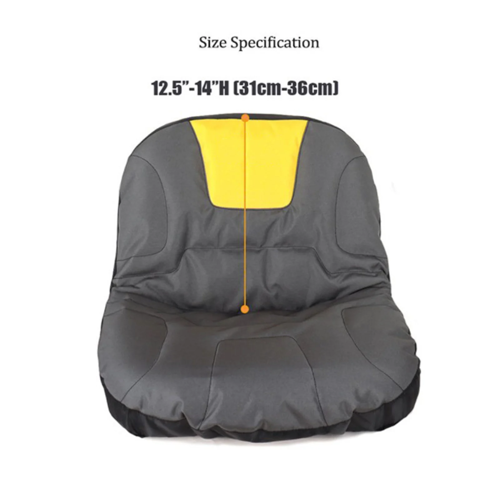 Universal Riding Lawn Mower Tractor Seat Cover Comfortable Padded Comfort Pad With 2 Back Storage Pouch Durable 600D Oxford