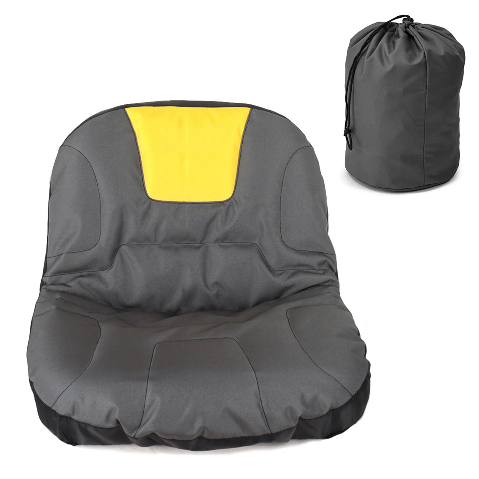 Universal Riding Lawn Mower Tractor Seat Cover Comfortable Padded Comfort Pad With 2 Back Storage Pouch Durable 600D Oxford