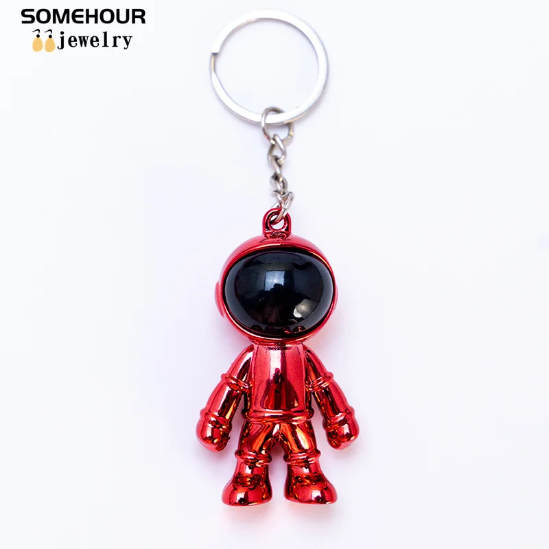 SOMEHOUR Handmade 3D Astronaut Space Robot Spaceman Keychain New Fashion Car Bag Keyring Holder Gadgets Accessories Friend Gift