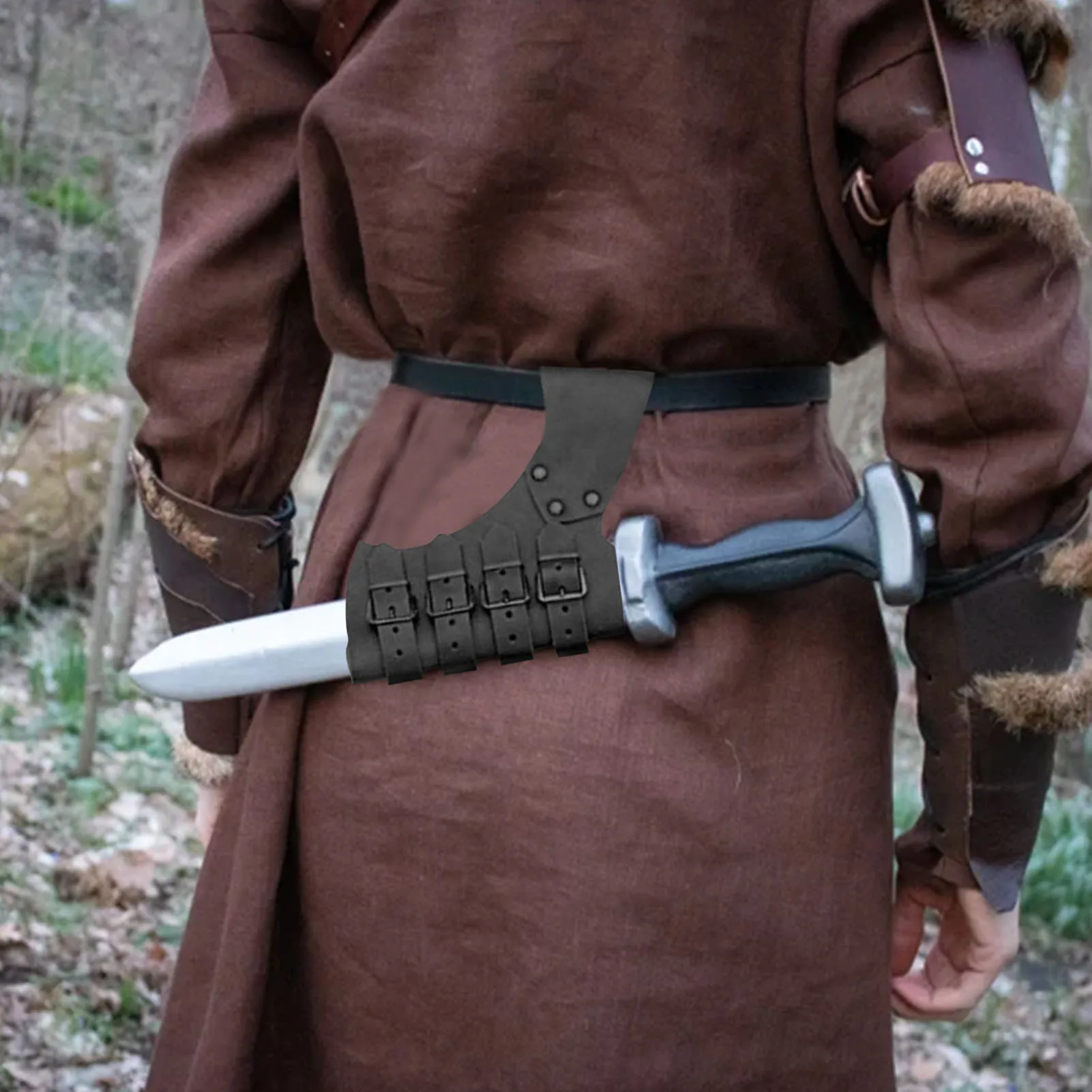 Medieval Leather Sword Belt Sword Holder Leather Sheath Scabbard Frog Steampunk Accessory For Larp Cosplay Costume Men