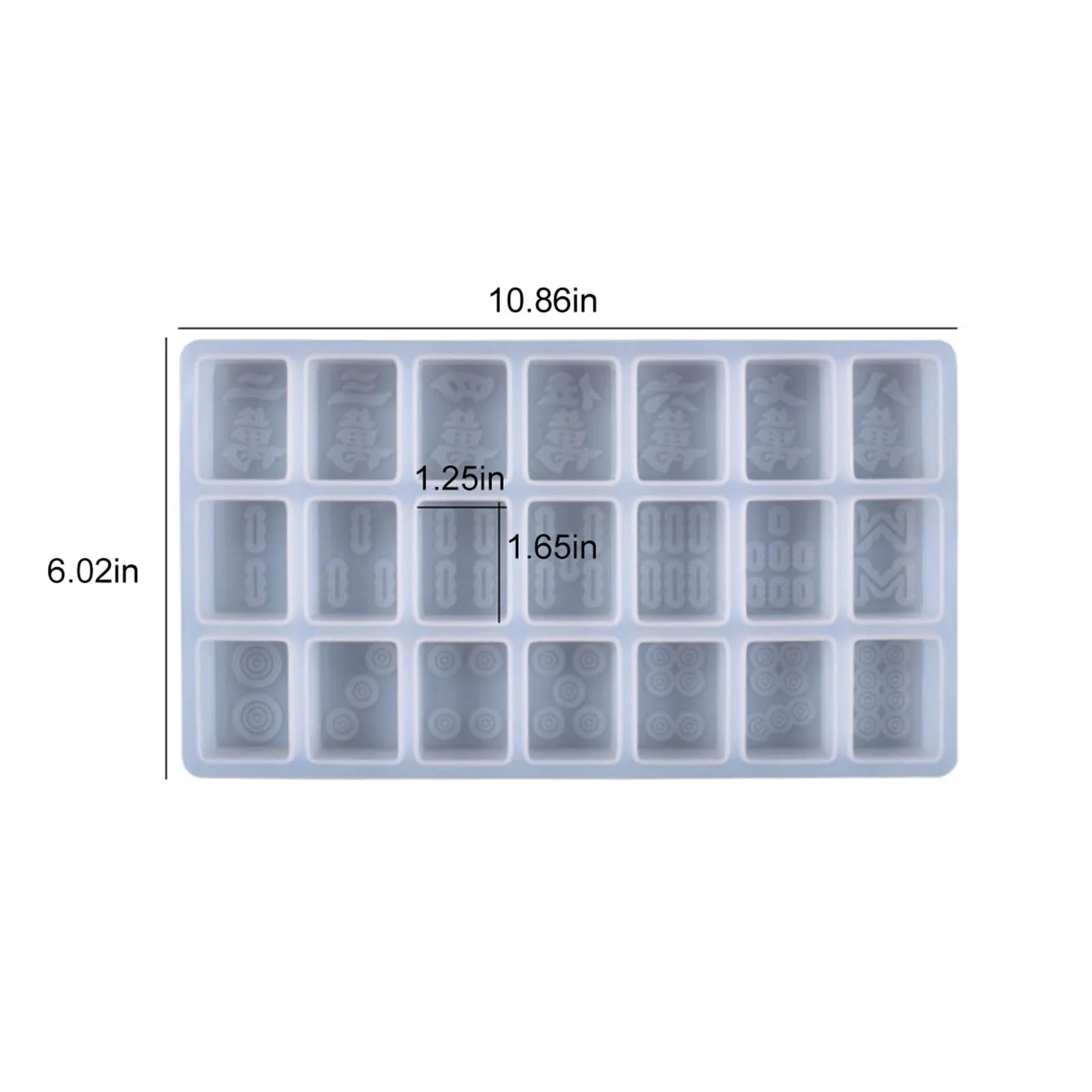 DIY Mahjong Silicone Mold Handmade Mahjong Making Supplies Crystal Glue Mold Mahjong Game Pieces Tiles Resin Cake Silicone Molds