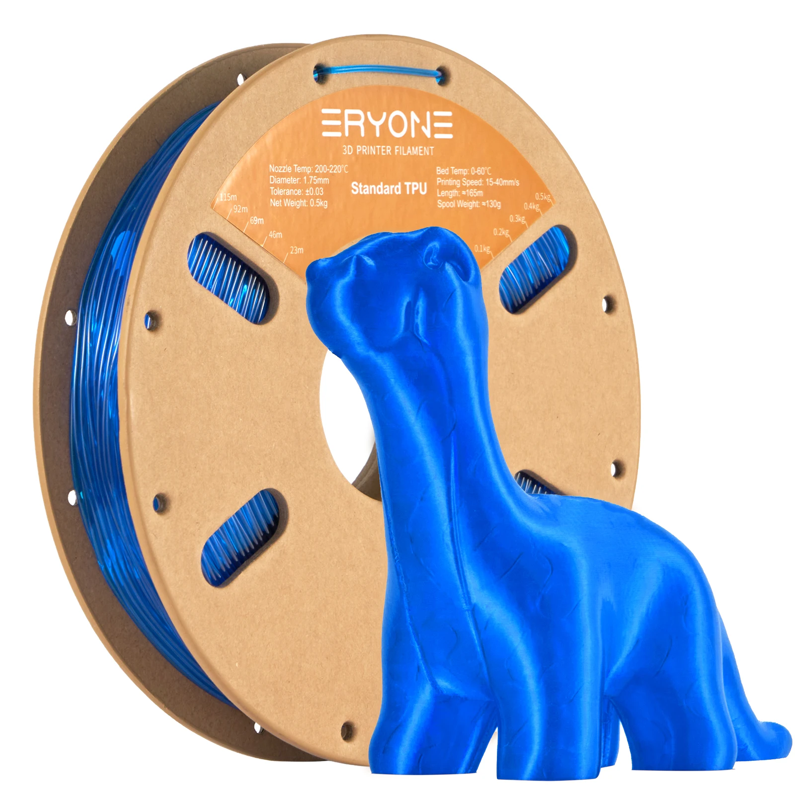 Eryone TPU Filament 1.75mm 1 Spool 0.5kg New Arrival TPU Filament for 3D Printer 3 Roll/5 Roll/11 Roll