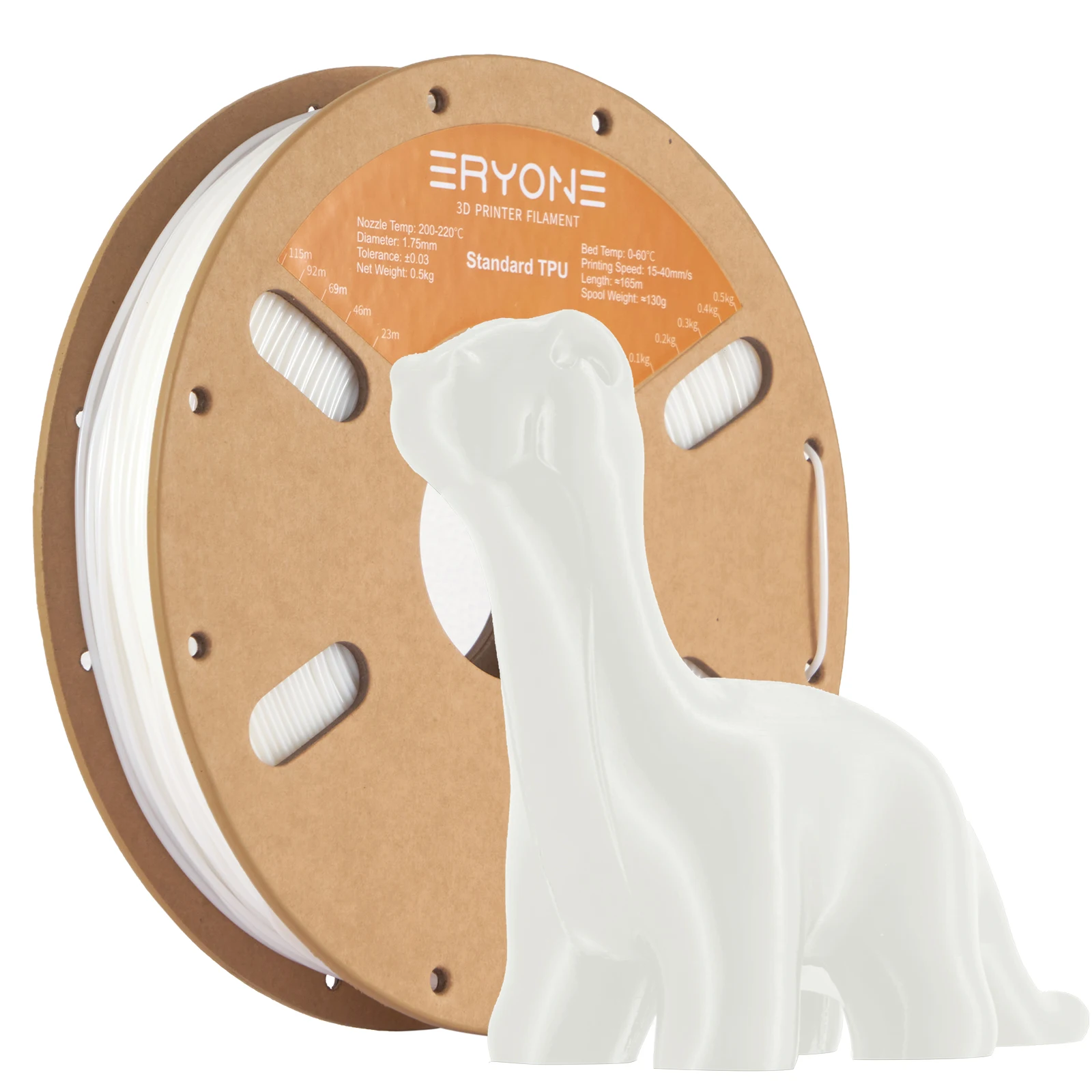 Eryone TPU Filament 1.75mm 1 Spool 0.5kg New Arrival TPU Filament for 3D Printer 3 Roll/5 Roll/11 Roll