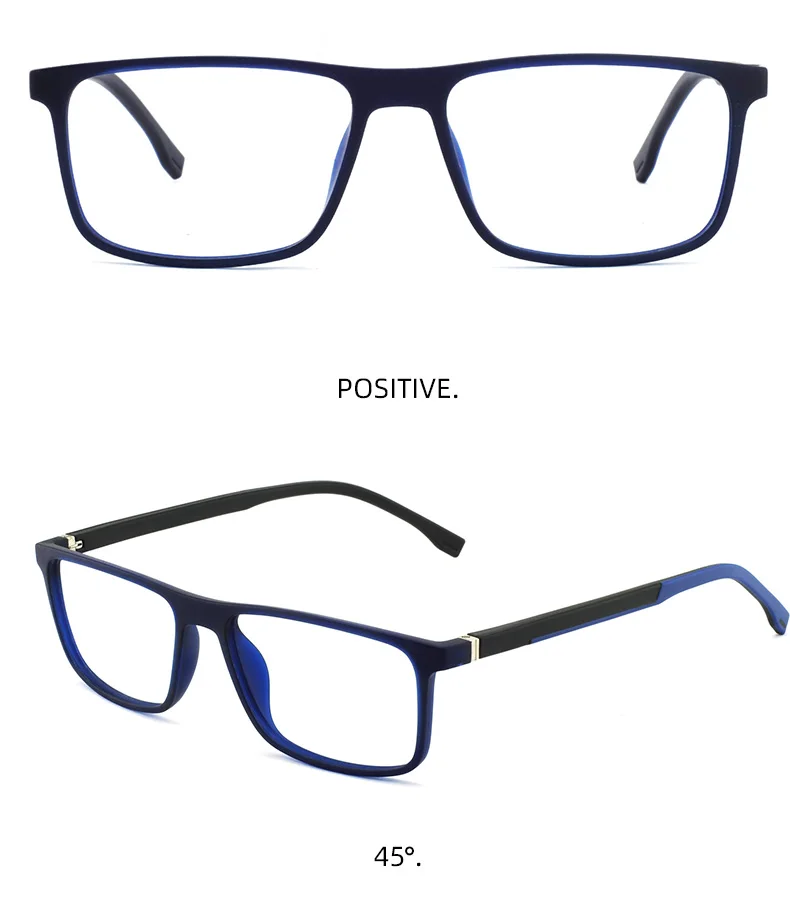 Prescription Glasses Men Blue Anti Light Glasses TR90 Black Computer Eyeglasses Frames For Men Myopia Fake Glasses Frame oculos