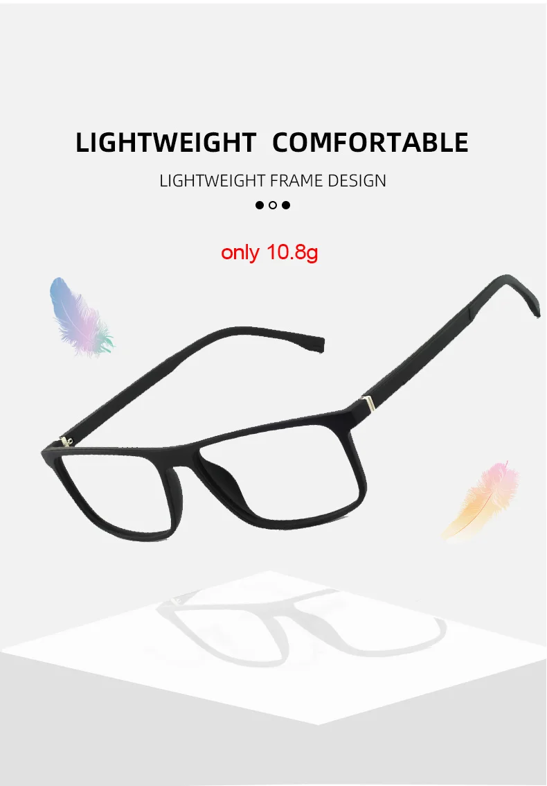 Prescription Glasses Men Blue Anti Light Glasses TR90 Black Computer Eyeglasses Frames For Men Myopia Fake Glasses Frame oculos