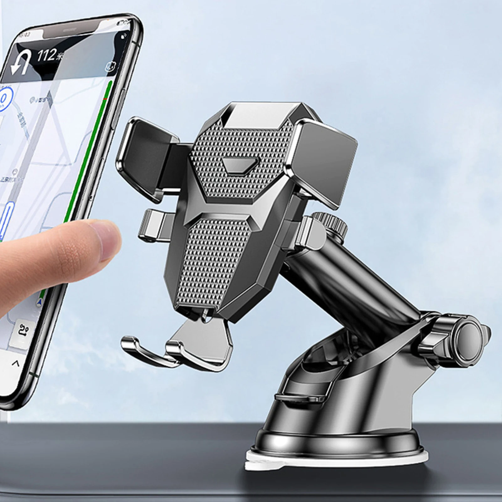Car Phone Mount Holder Suction Cup Car Phone Holder Auto Air Outlet Cell Phone Bracket Long Arm Telescopic Cellphone Support