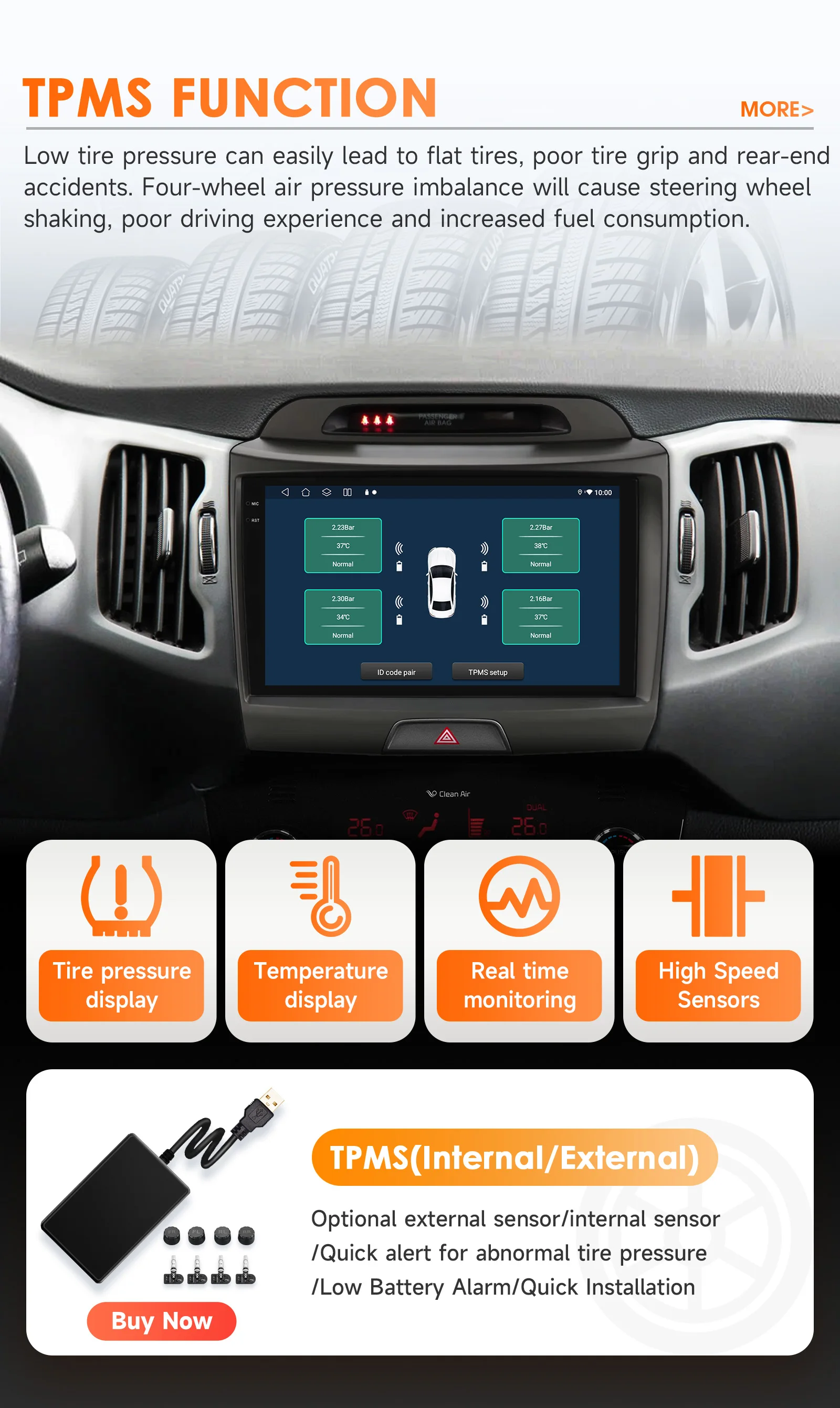 Hizpo Android 14 Car Radio GPS For KIA Sportage 3 2010 2011-2016 Multimedia Video Player 2din Navigation AUTO Stereo Head Unit