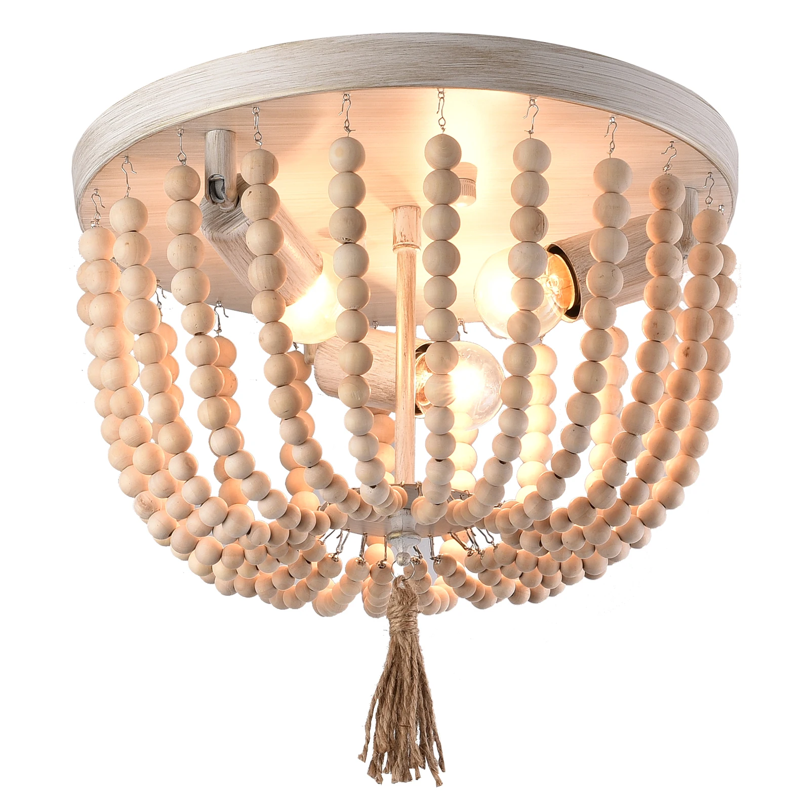 Wooden Retro Chandelier Lamp Indoor Bedroom Vintage Ceiling Pendant Light Hang Industrial Home Hotel Decor Lustre Led Luminaire