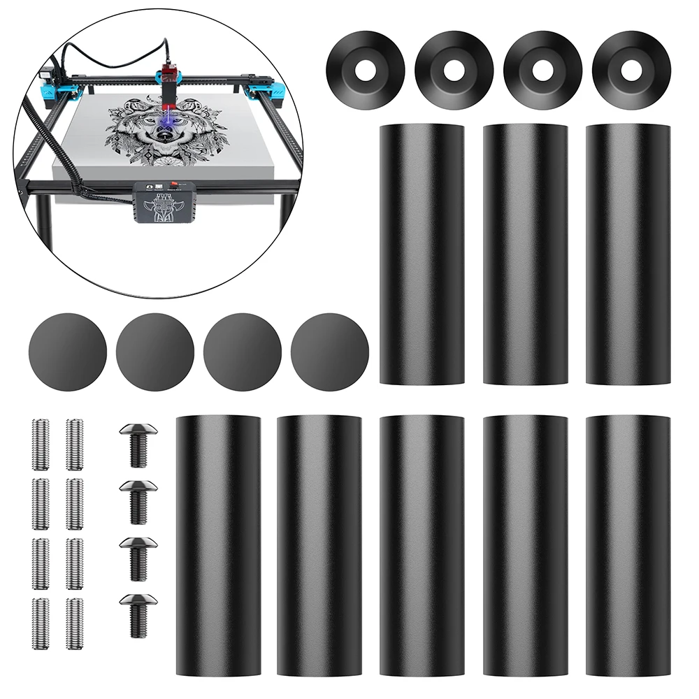 Laser Engraving Machine Leg Expansion Metal Heightening Column 150MM Heighten Kit Can Be Used With Y-axis Rotary Roller Module