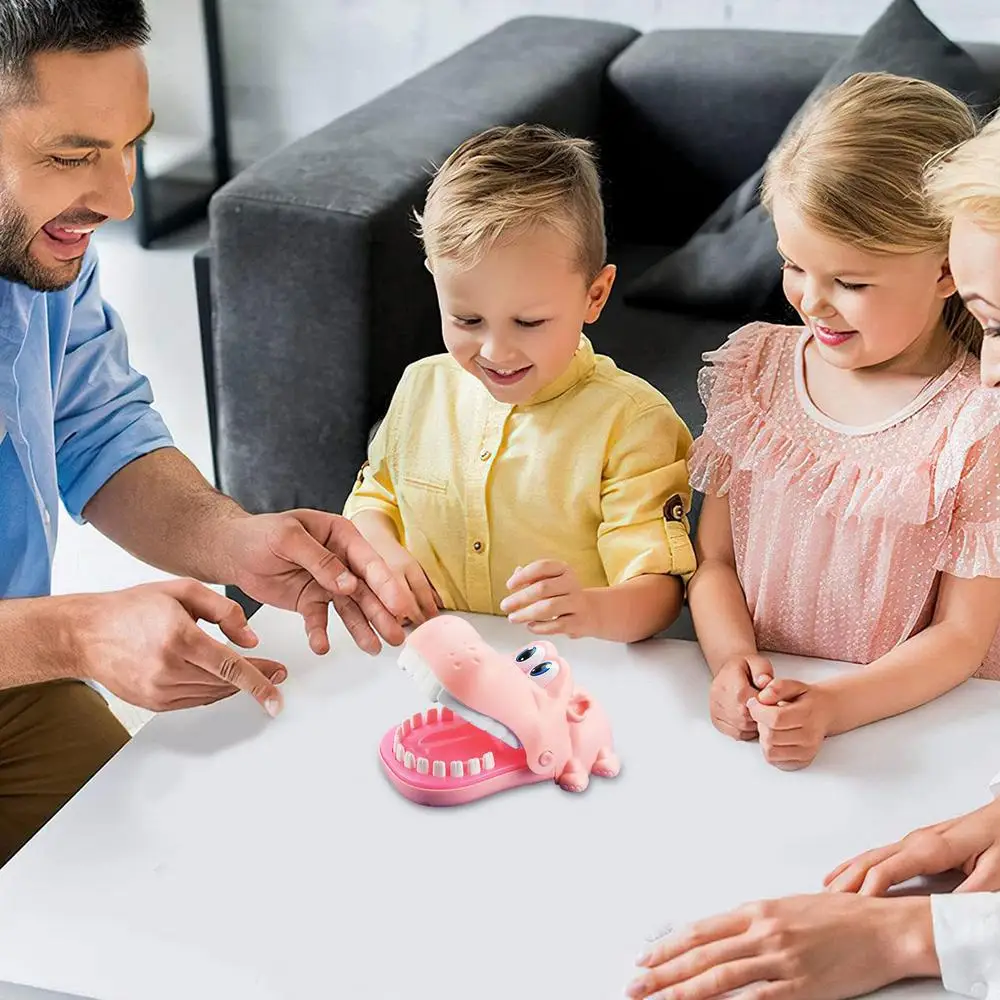 Biting Finger Hippo Toy Alligator Dentist Game Finger Teeth Toys For Kids Funny Teeth Games For Home School Supplies Christmas