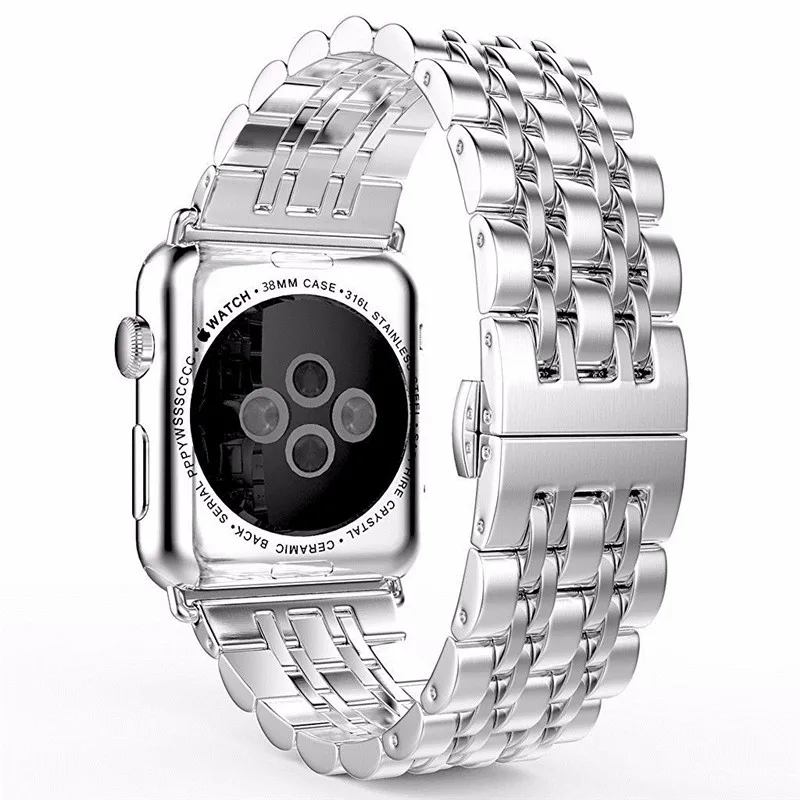 Strap For Apple Watch band 44mm 40mm 42mm/38mm 45mm 41mm smartwatch Stainless Steel watchband Bracelet iwatch series se 6 4 3 7