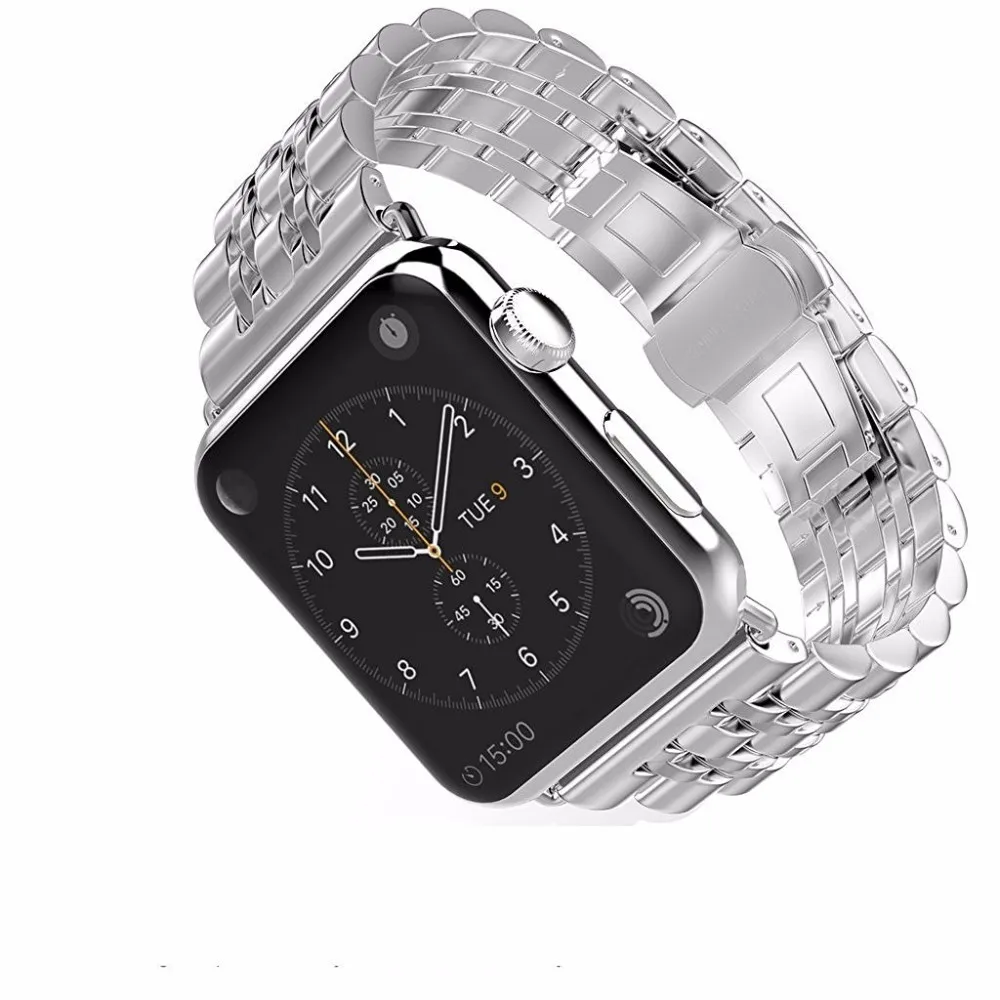 Strap For Apple Watch band 44mm 40mm 42mm/38mm 45mm 41mm smartwatch Stainless Steel watchband Bracelet iwatch series se 6 4 3 7