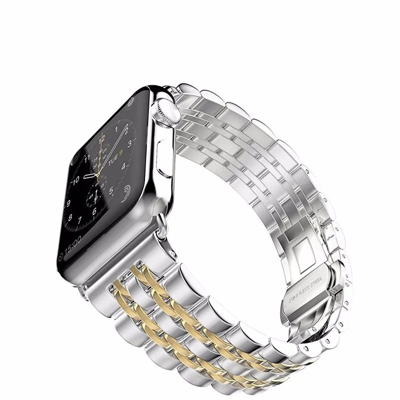 Strap For Apple Watch band 44mm 40mm 42mm/38mm 45mm 41mm smartwatch Stainless Steel watchband Bracelet iwatch series se 6 4 3 7