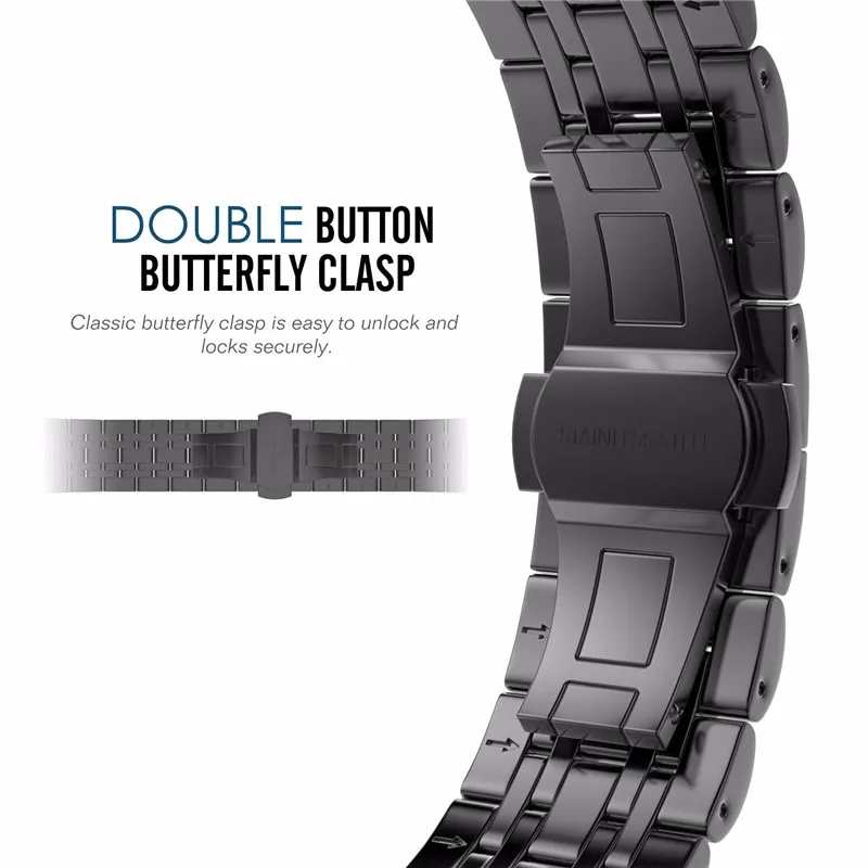 Strap For Apple Watch band 44mm 40mm 42mm/38mm 45mm 41mm smartwatch Stainless Steel watchband Bracelet iwatch series se 6 4 3 7