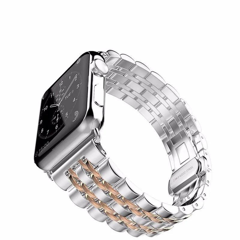 Strap For Apple Watch band 44mm 40mm 42mm/38mm 45mm 41mm smartwatch Stainless Steel watchband Bracelet iwatch series se 6 4 3 7