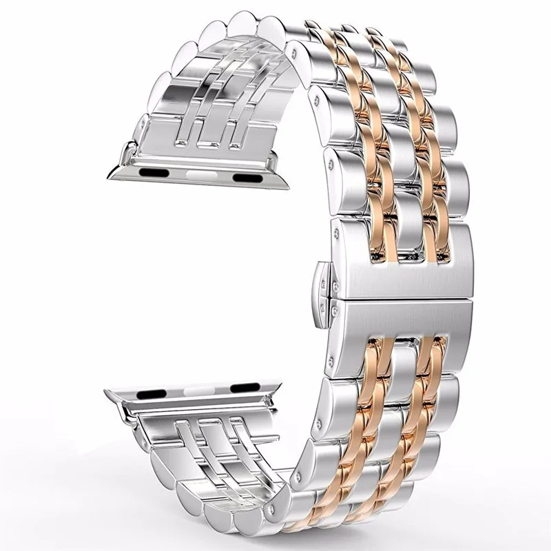 Strap For Apple Watch band 44mm 40mm 42mm/38mm 45mm 41mm smartwatch Stainless Steel watchband Bracelet iwatch series se 6 4 3 7