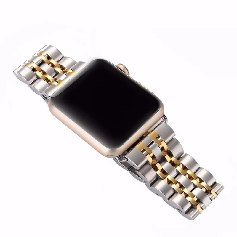 Strap For Apple Watch band 44mm 40mm 42mm/38mm 45mm 41mm smartwatch Stainless Steel watchband Bracelet iwatch series se 6 4 3 7