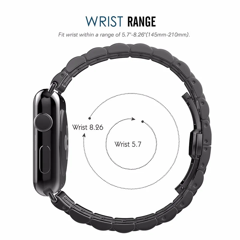 Strap For Apple Watch band 44mm 40mm 42mm/38mm 45mm 41mm smartwatch Stainless Steel watchband Bracelet iwatch series se 6 4 3 7