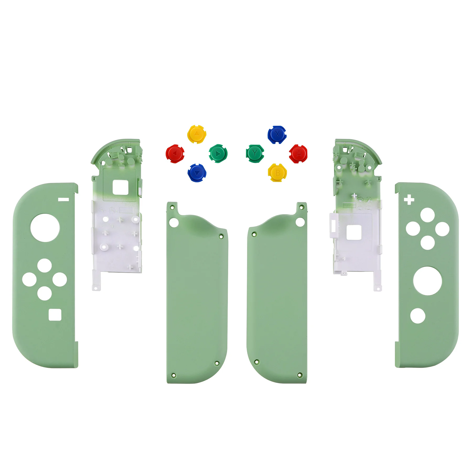 eXtremeRate DIY Replacement Shell Case for NS Switch JoyCon & OLED JoyCon, Handheld Controller Housing With Full Set Buttons