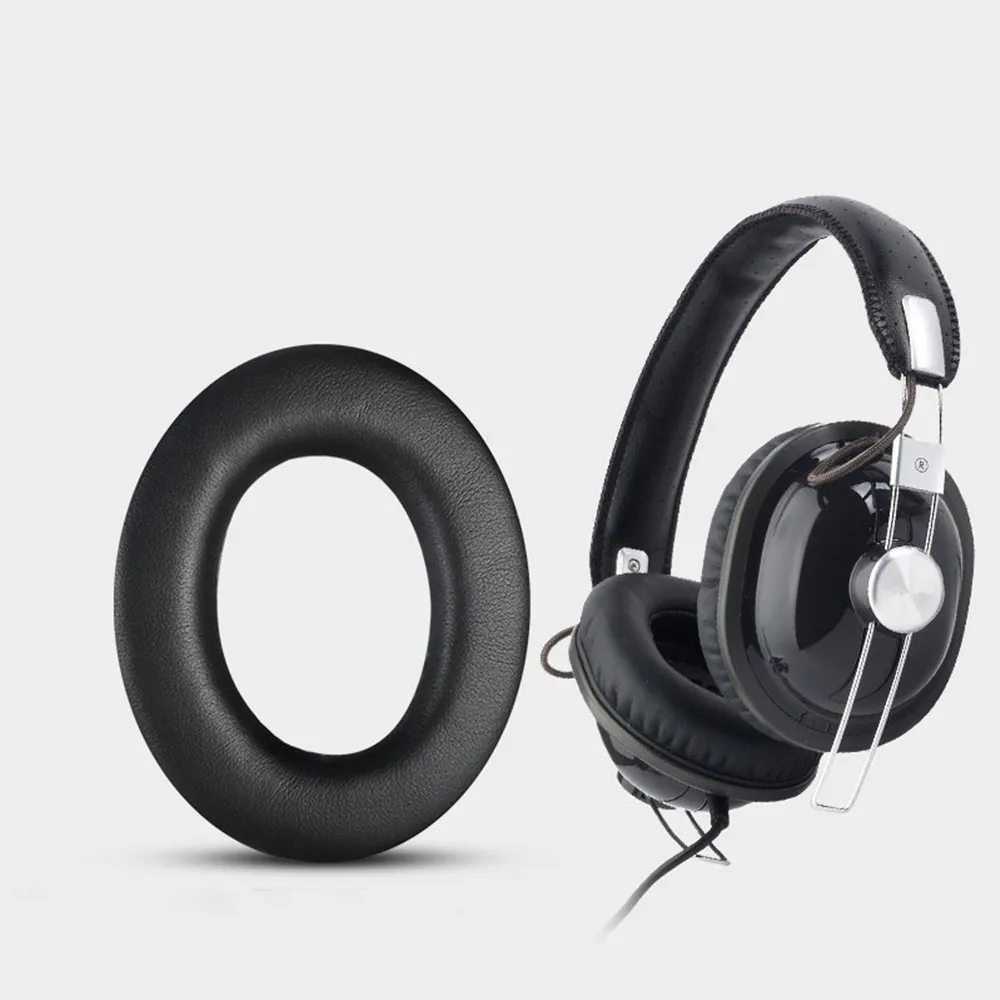 1Pair Ear Pads Headset Protein Leather Cushion Cover Earmuffs Replacement For Panasonic RP-HTX7 HTX7A HTX9 Headphone Accessories
