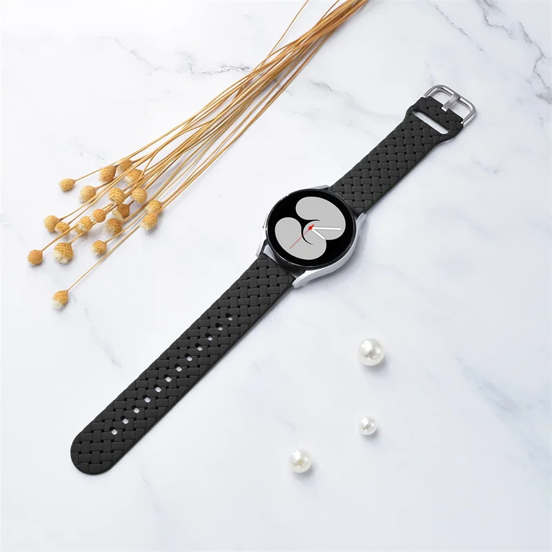 20mm Band for Samsung Galaxy Watch 5-pro-4-Classic/active 2 Sport Silicone Braided bracelet Huawei/Amazfit GTS-3-2-2e-mini strap