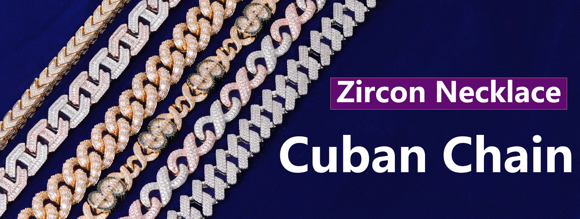 Bubble Letter Iced Out Heart Choker Necklace for Women Baguette Cuban Link Chain Micro Pave Hip Hop Jewelry