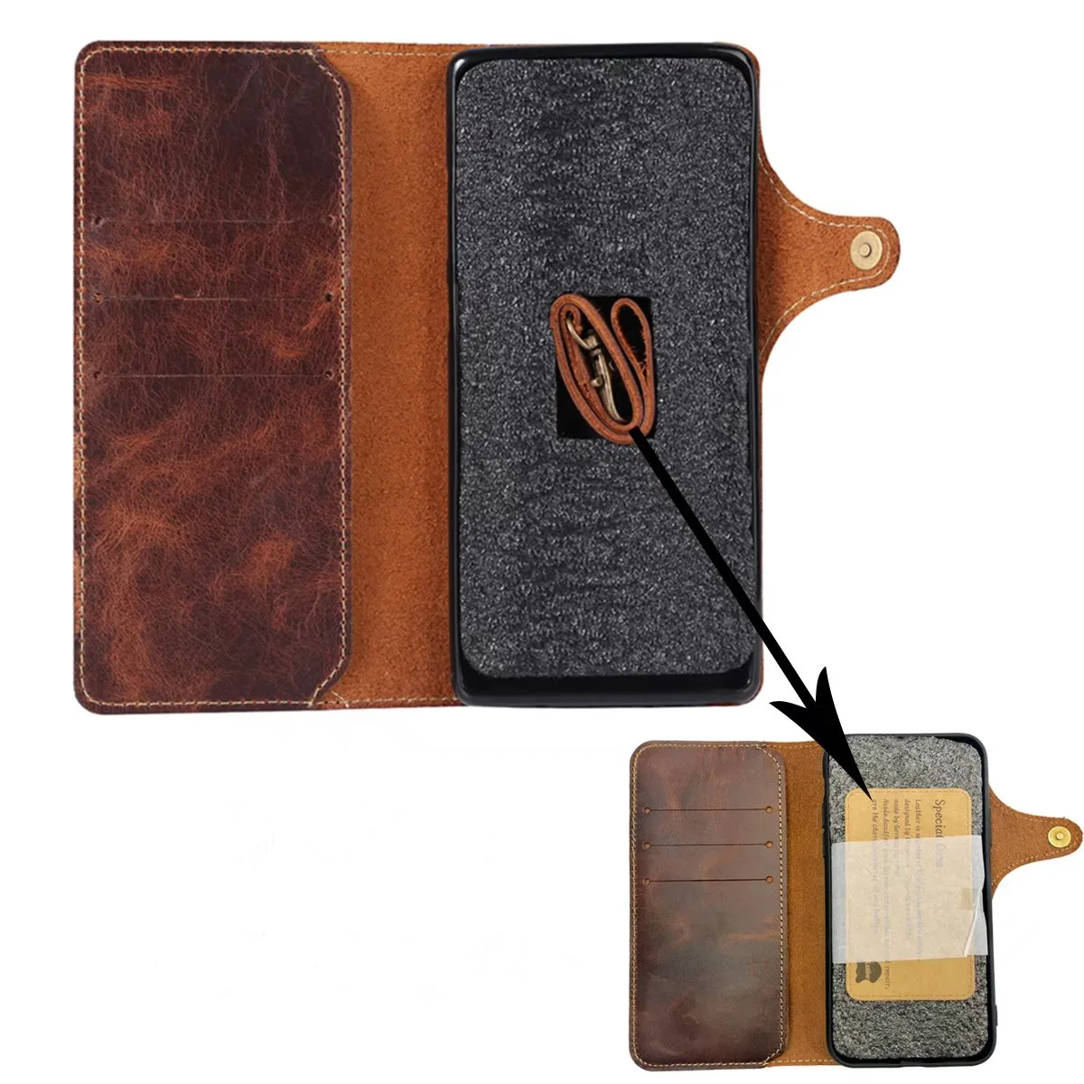 For Samsung Galaxy S23 S22 Ultra S21 S20 S10 Plus S9 Note 8 9 10 20 100% Real Cowhide Leather Case Vintage Card Bag Wallet Cover