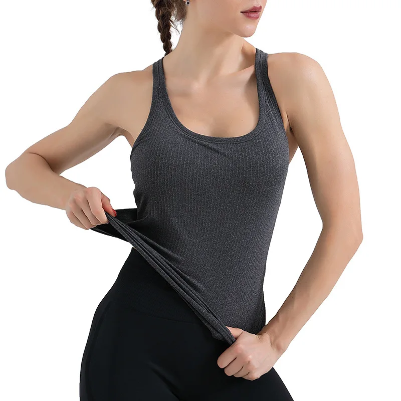 Yoga Vest Women Casual Dance Training Sports Underwear Bra With Chest Cushion Running Gym Corset Athletic Crop Top
