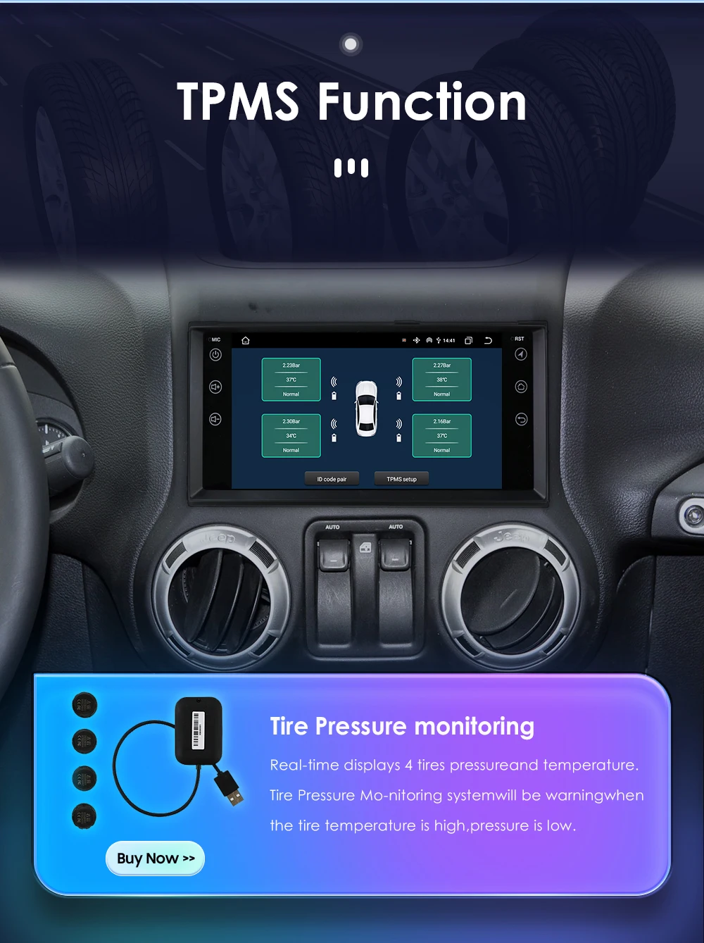Hizpo 7 Inch Android Car Radio For Jeep Cherokee 2009 2008 2010 Wrangler Dodge Challenger Chrysler GPS Stereo NO DVD 4G Carplay