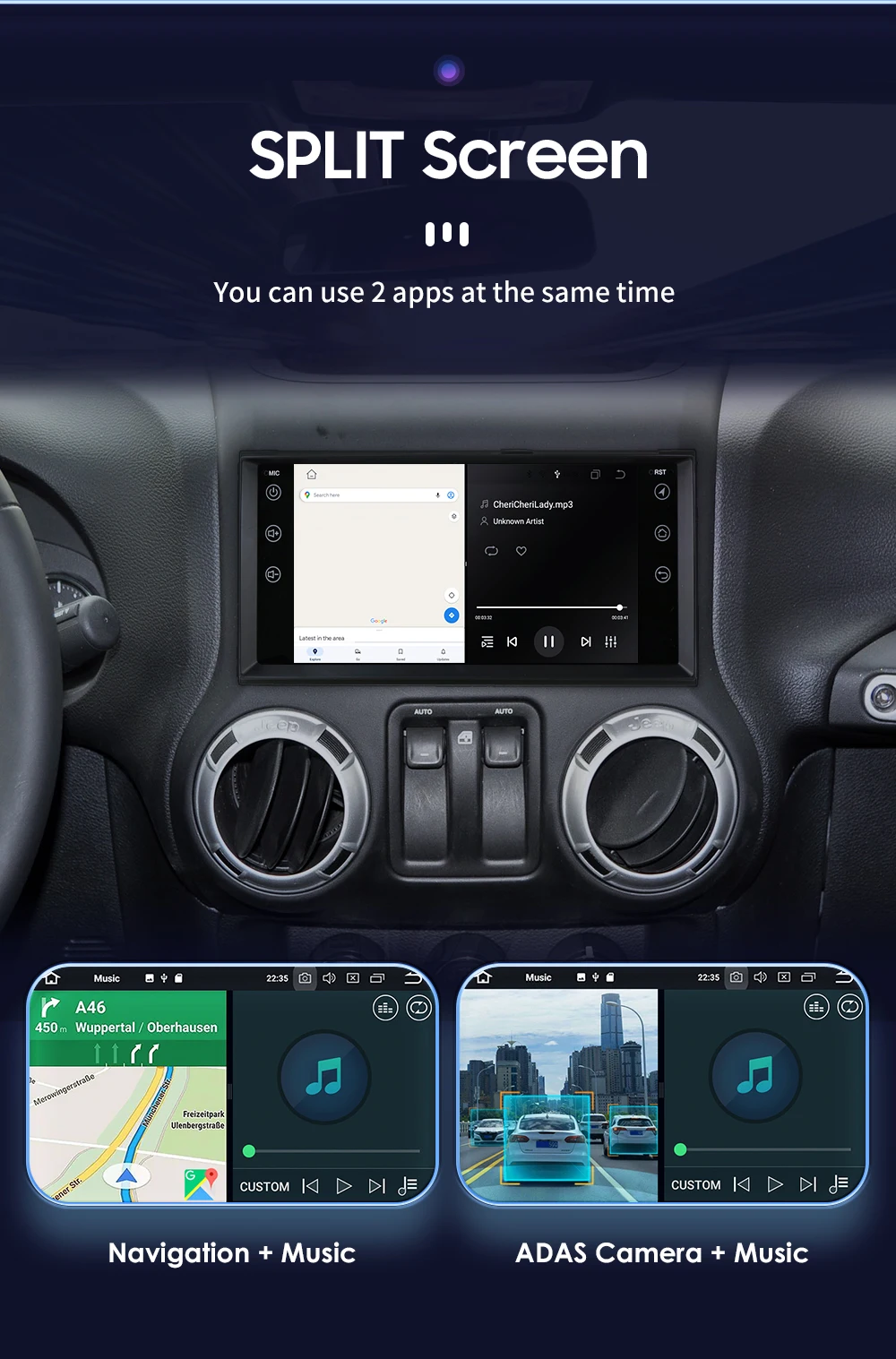 Hizpo 7 Inch Android Car Radio For Jeep Cherokee 2009 2008 2010 Wrangler Dodge Challenger Chrysler GPS Stereo NO DVD 4G Carplay
