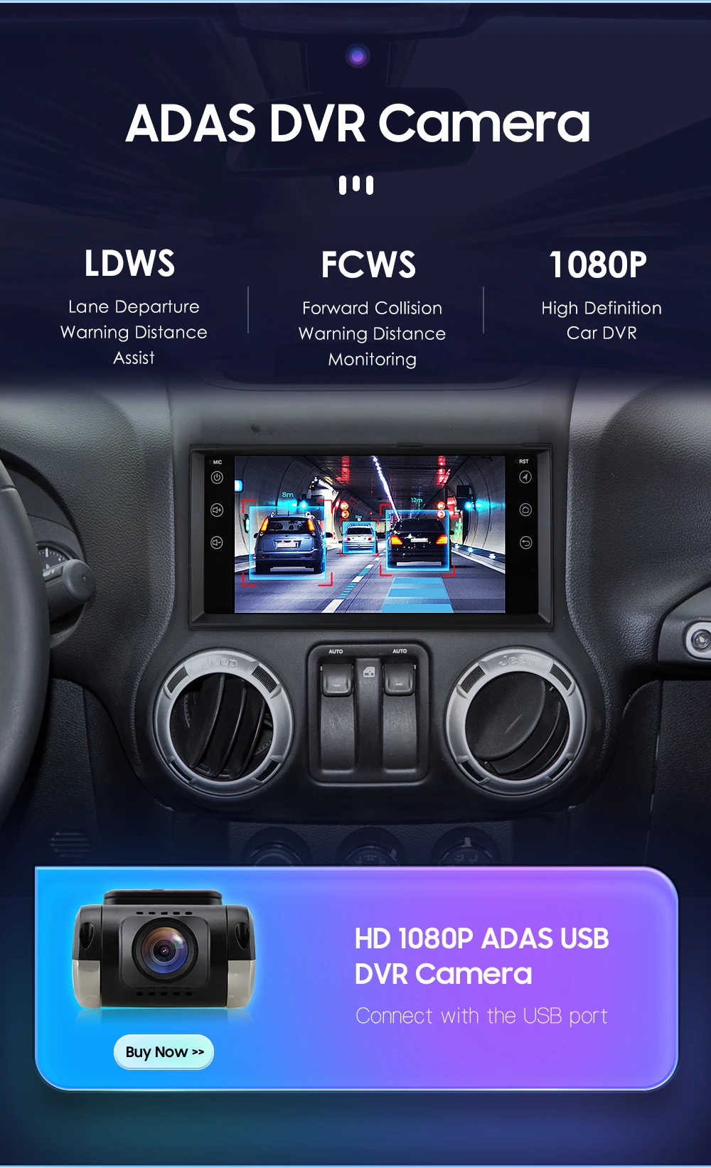 Hizpo 7 Inch Android Car Radio For Jeep Cherokee 2009 2008 2010 Wrangler Dodge Challenger Chrysler GPS Stereo NO DVD 4G Carplay