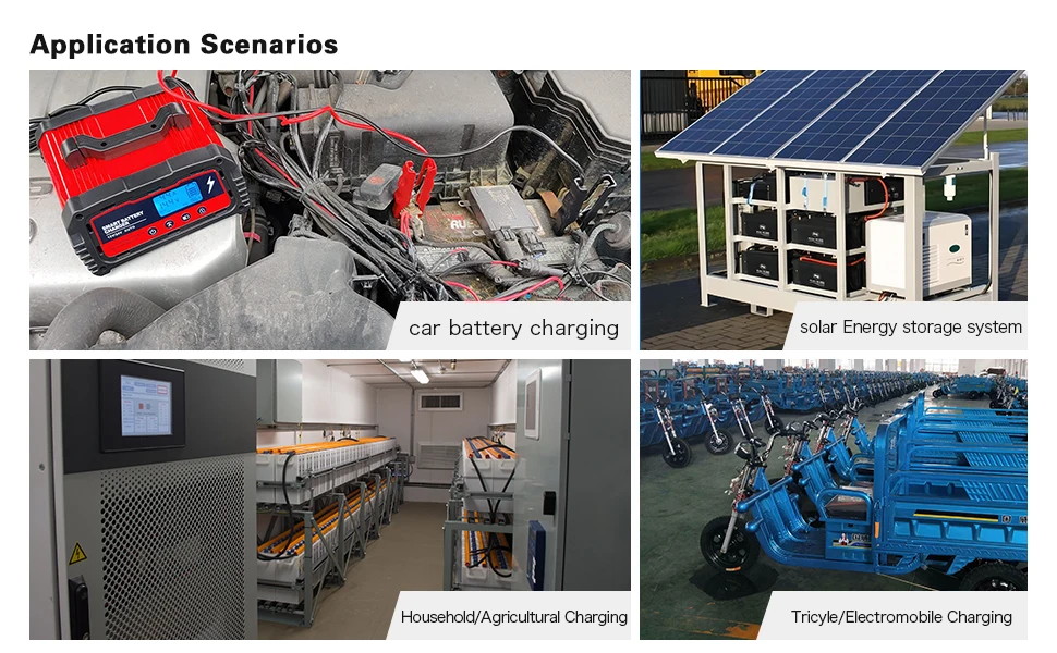 Car Lead-Acid Battery Charger 12/24V 25/10/5A Fully Automatic Smart Charging AGM GEL Circulation Diagnostic Testing Pulse Repair