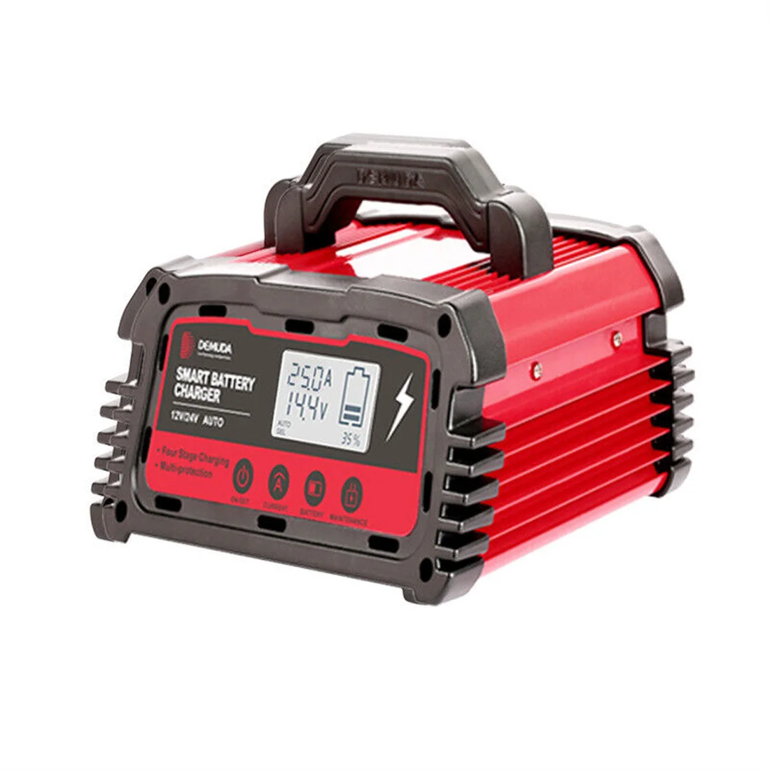 Car Lead-Acid Battery Charger 12/24V 25/10/5A Fully Automatic Smart Charging AGM GEL Circulation Diagnostic Testing Pulse Repair