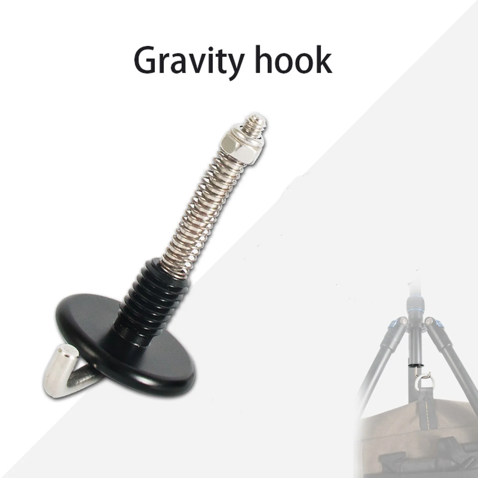 For Tripod Center Shaft 3/8 Screw Gravity Stabilized Weights Tripod Hook With Metal Spring Mount For Camera Tripod Accessories