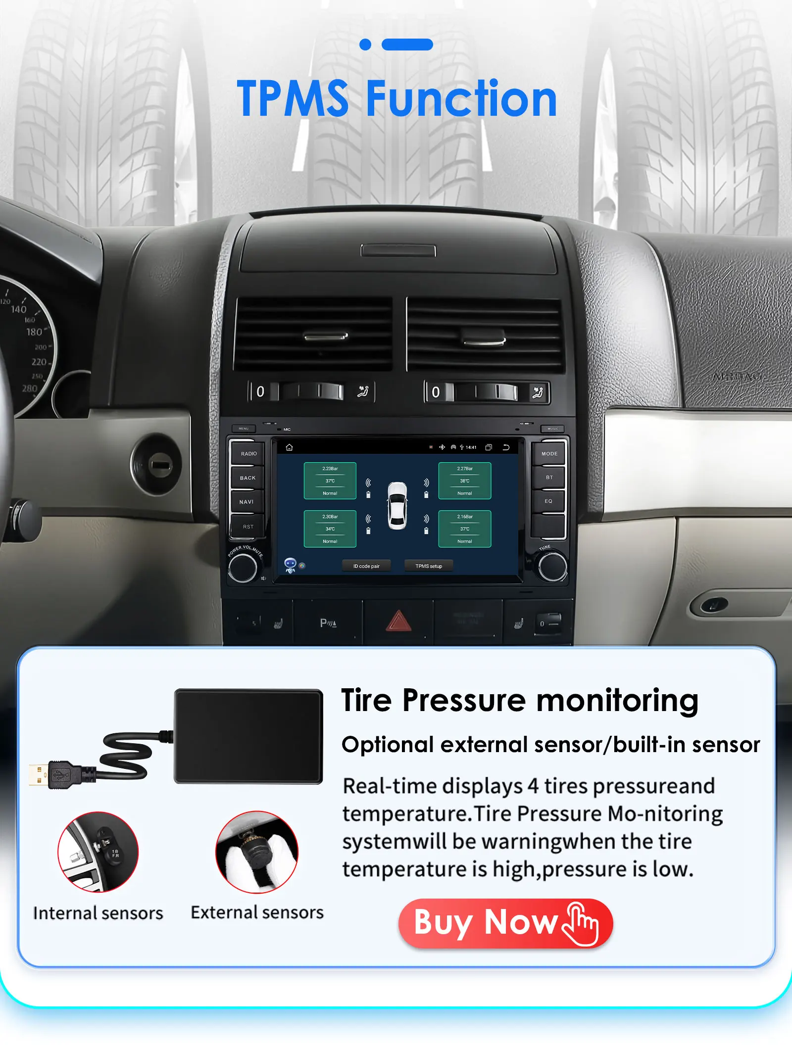 Hizpo 7 Inch Android Auto Radio for Volkswagen VW Touareg Multivan T5 Transporte Carplay Car Multimedia GPS 2 Din Autoradio 7862