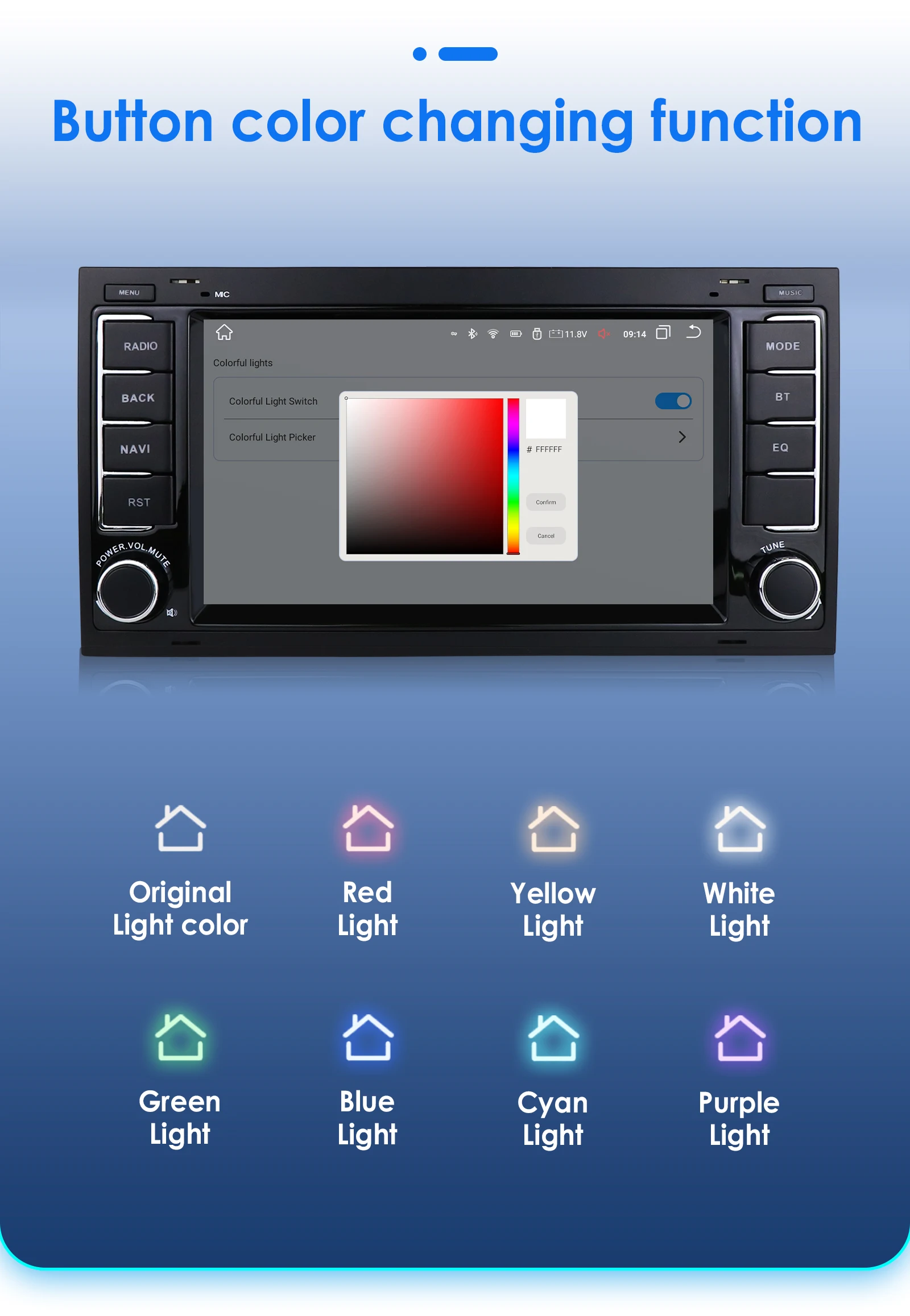 Hizpo 7 Inch Android Auto Radio for Volkswagen VW Touareg Multivan T5 Transporte Carplay Car Multimedia GPS 2 Din Autoradio 7862