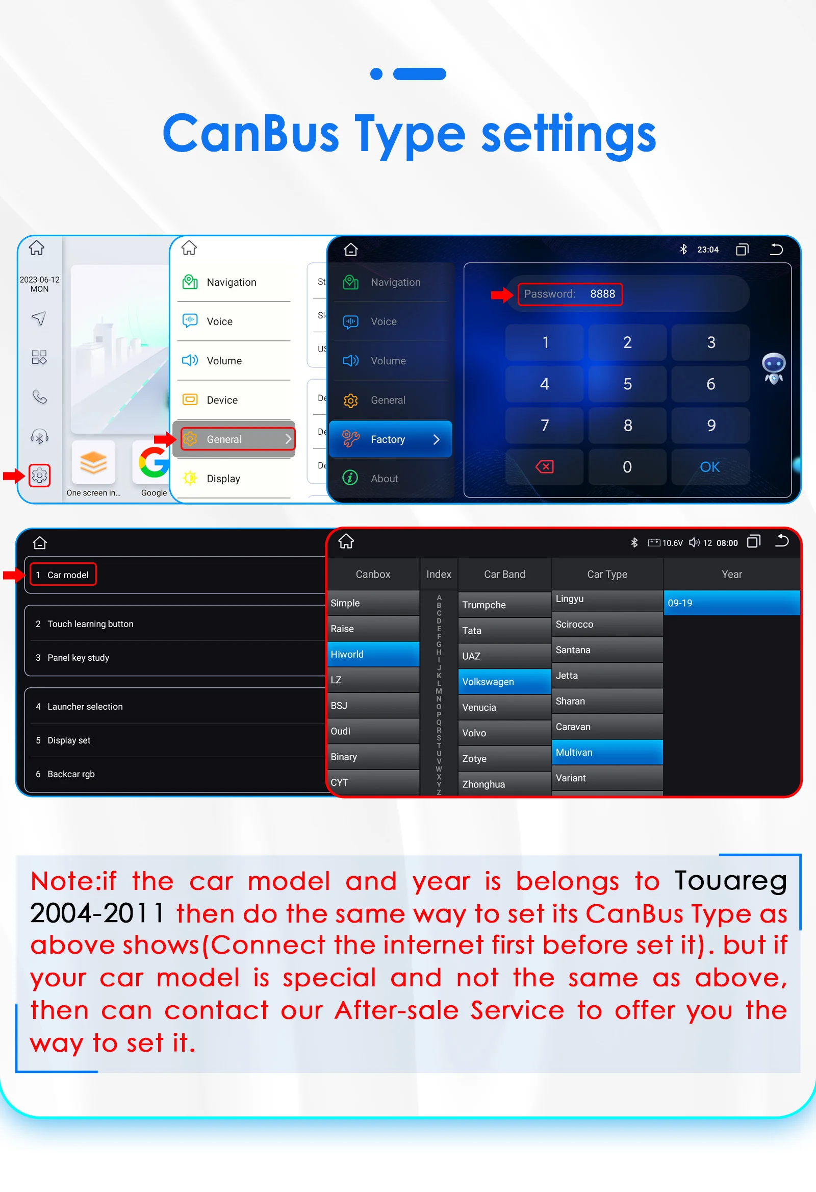 Hizpo 7 Inch Android Auto Radio for Volkswagen VW Touareg Multivan T5 Transporte Carplay Car Multimedia GPS 2 Din Autoradio 7862