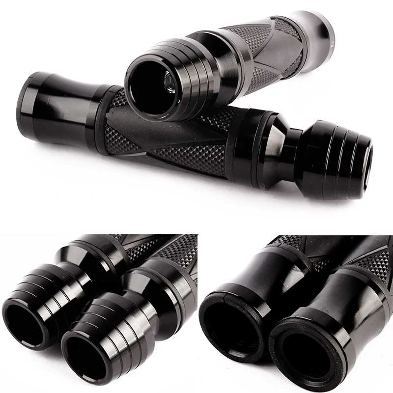 7/8" 22mm Motorcycle Throttle Hand Grips Aluminum Handle Bar End Cap Plug Grips for Kawasaki Honda Suzuki Benelli Yamaha Harley