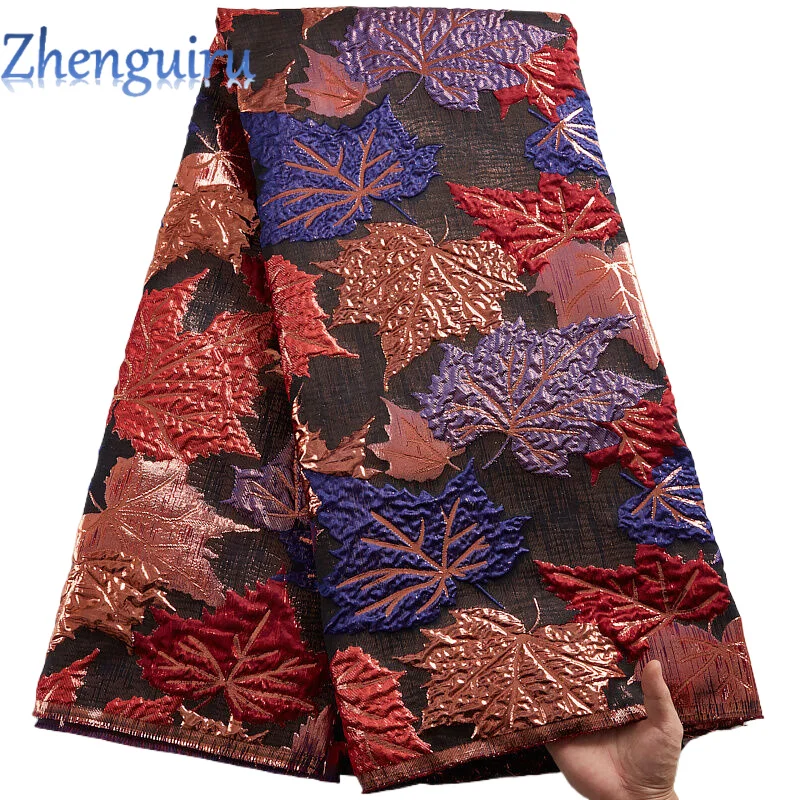 2025 French Brocade Lace Fabric 5 Yards Gilding African Lace Fabric High Quality Nigerian Bride Wedding Dress for Women A2100