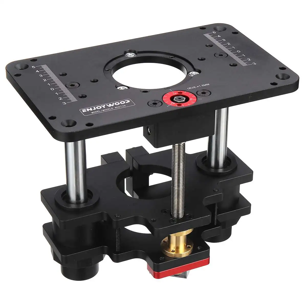 Woodworking Router Lift System and Aluminum Top Plate for 65mm 69mm Diameter Motors Workbench Trimmer Engraving Machine Tool