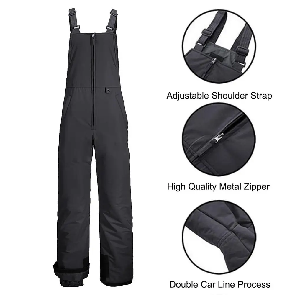 Snowboarding Bibs Snowboarding Overalls Winter Bibs Comfortable Waterproof Thickened Winter Overalls Snow Bibs Insulated
