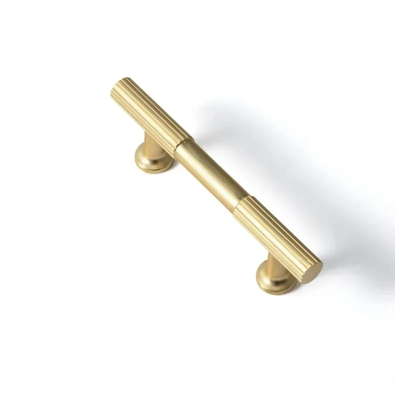Vintage Retro Antique Brass Zinc Alloy Cabinet Handles 12.6'' Hole Center Striped Decorations Cabinet Pull Hardware for Bedroom