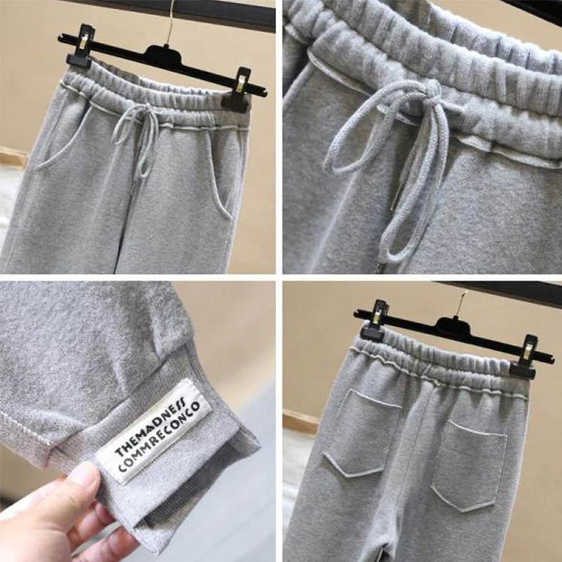 Sweatpants Women Baggy Gray Sports Pants Joggers Wide Leg Oversized Streetwear High Waisted Trousers Women 2023 New