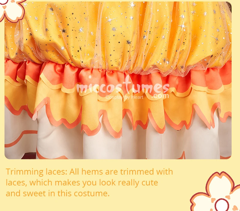 Miccostumes x akuoart Women's Princess Cosplay Costume Puff Sleeves Top and Shorts with Skirt and Gloves