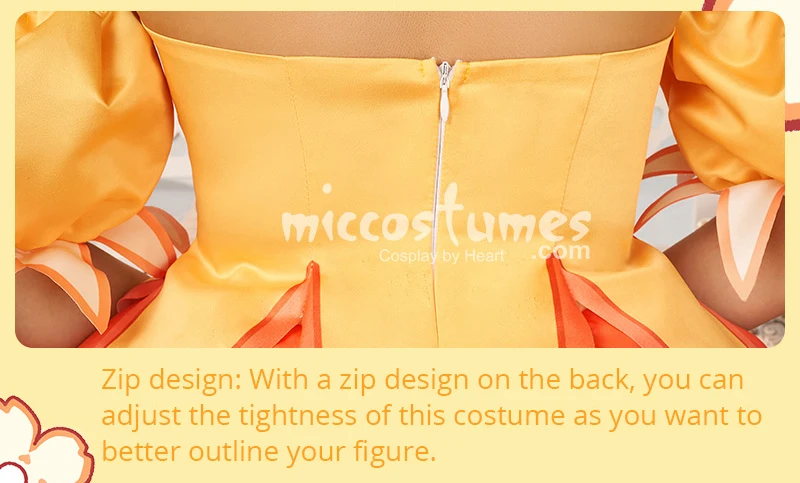 Miccostumes x akuoart Women's Princess Cosplay Costume Puff Sleeves Top and Shorts with Skirt and Gloves