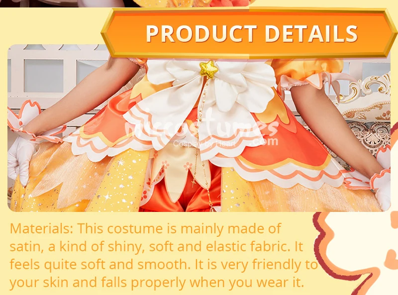 Miccostumes x akuoart Women's Princess Cosplay Costume Puff Sleeves Top and Shorts with Skirt and Gloves