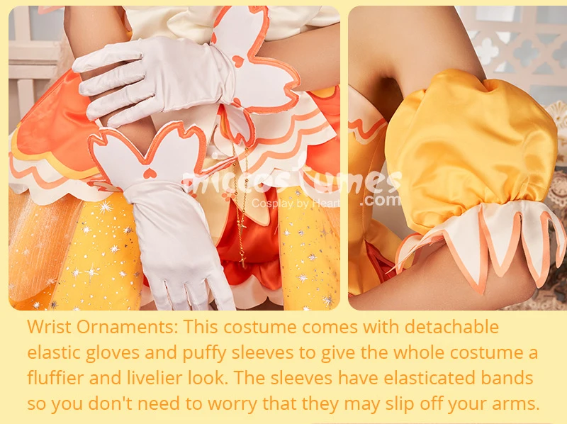 Miccostumes x akuoart Women's Princess Cosplay Costume Puff Sleeves Top and Shorts with Skirt and Gloves